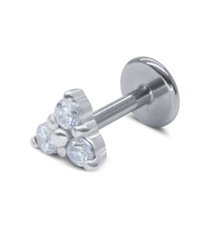 Three Crystal Tragus Piercing TRP-2461